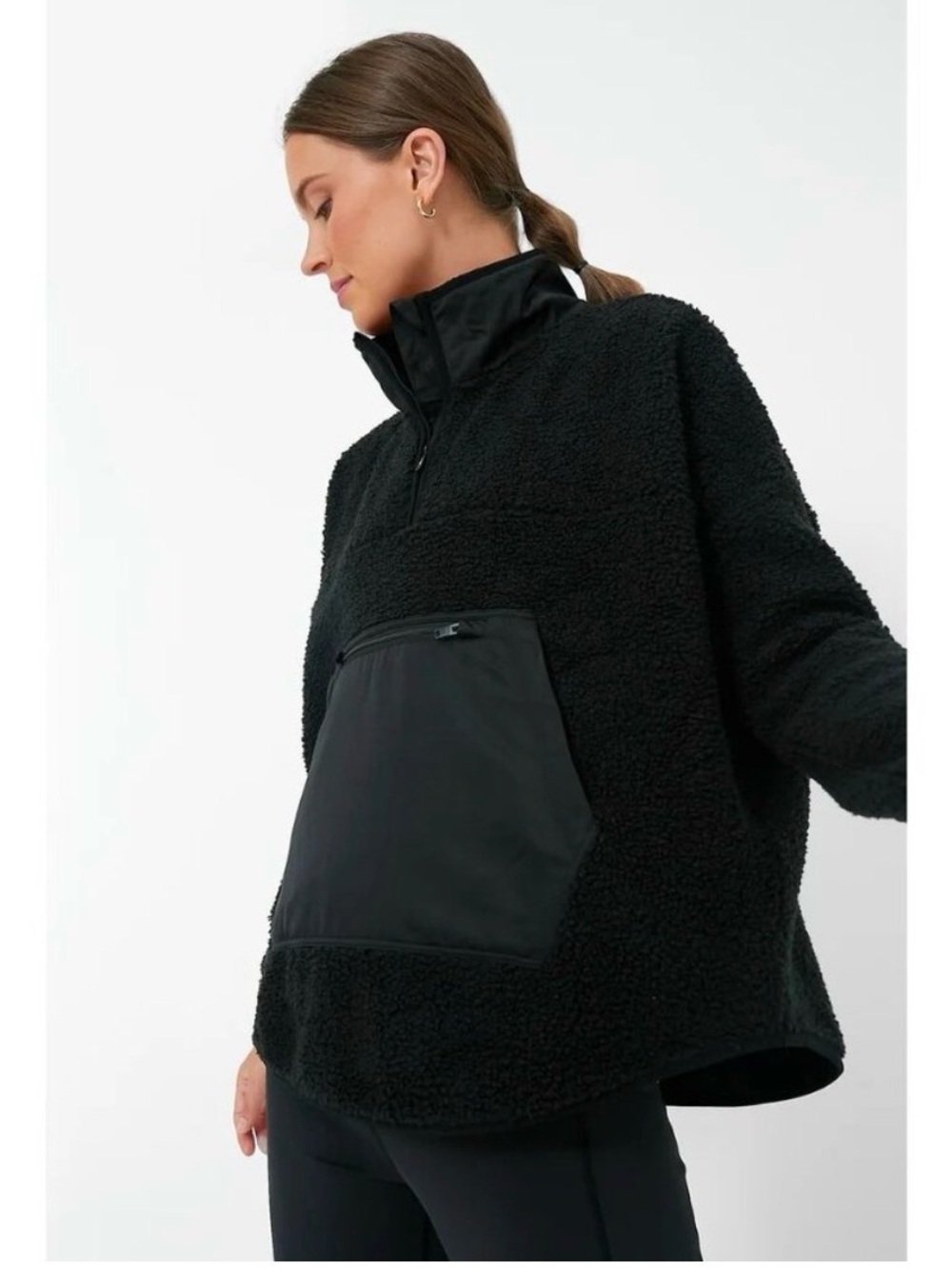 Tuckernuck Sport Black Fleece Cady Quarter Zip XS/S